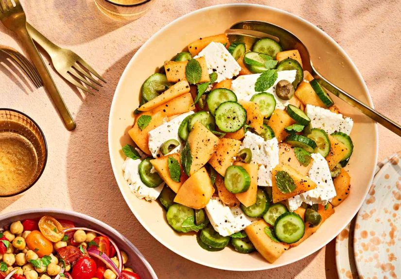 Cantaloupe and Cucumber Salad Recipe