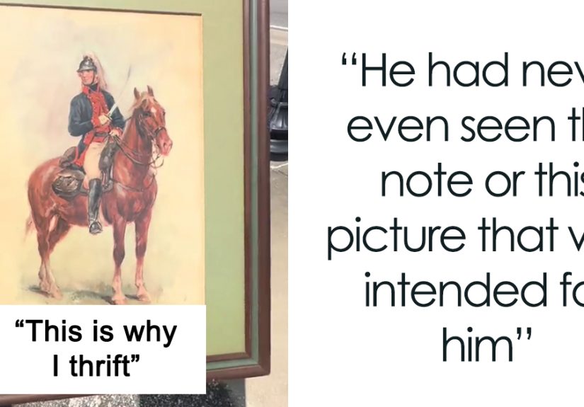 “He Needed To Have This”: Woman Buys $2 Painting From Thrift Store, Gifts It To Its Rightful Owner