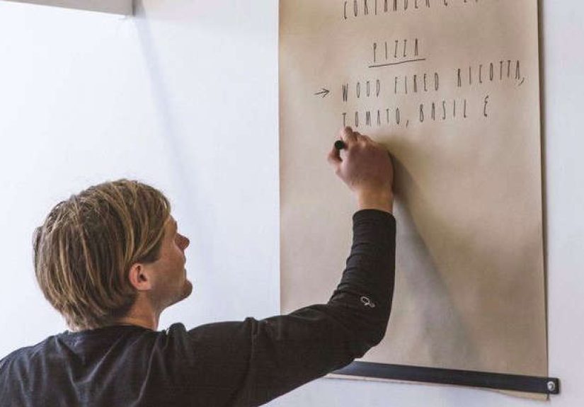 Blank Slate: Wall-Mounted Kraft Paper