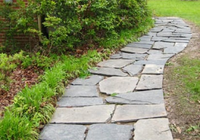 Digging Up Old Slate To Make A New Leveled Path