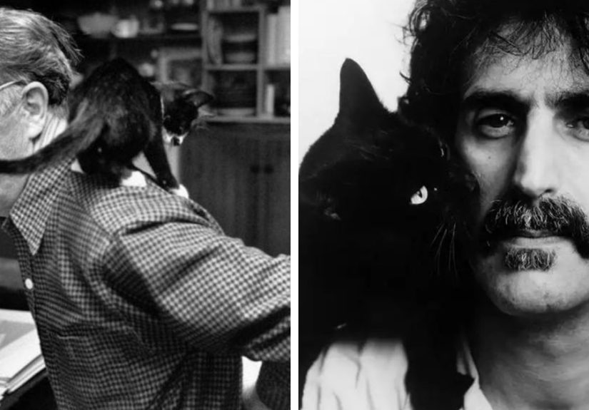 Journalist Collects Vintage Photos Of Cats Posing Together With Famous And Interesting Personalities Of The Past (40 New Pics)