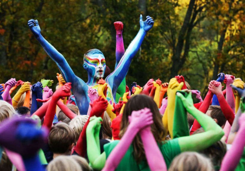 Over 750 Painted In Rainbow Colors, People Spread Love, Peace, Happiness, And Colors Around