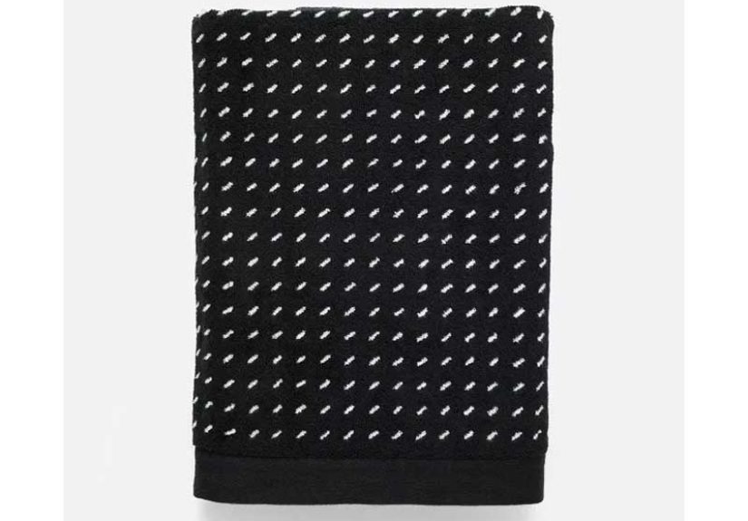 Stitch Black + White Bath Towel