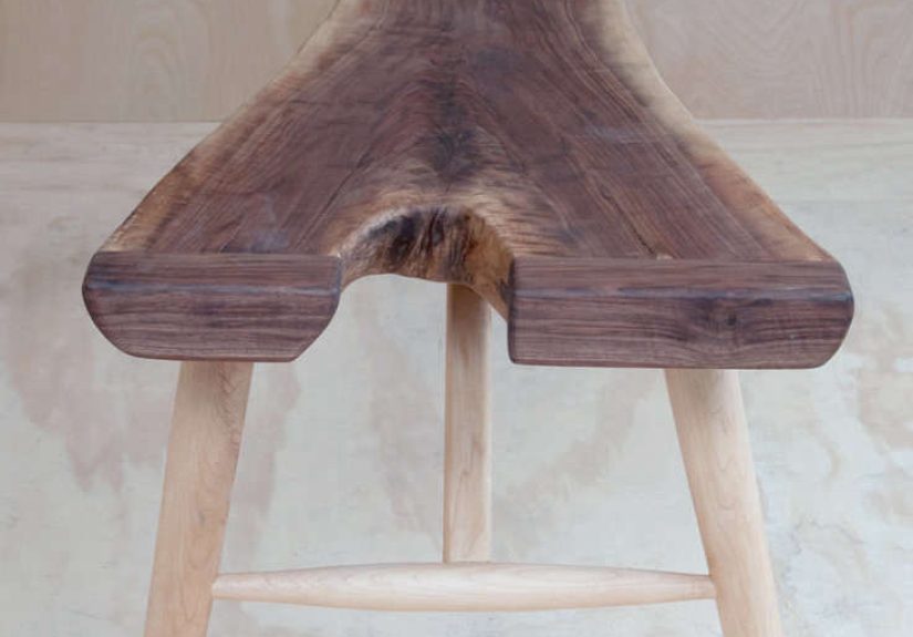 The Hudson Live Edge Arched Bench  Coffee Table