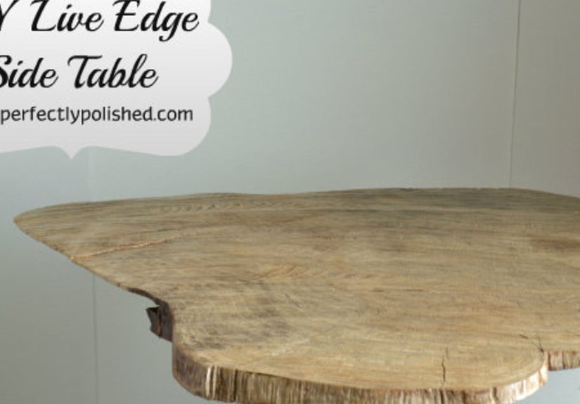DIY Live Edge Wood Side Table