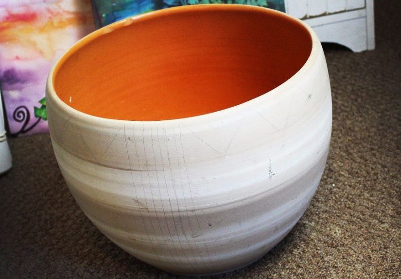 Hand-Painted Plant Pot