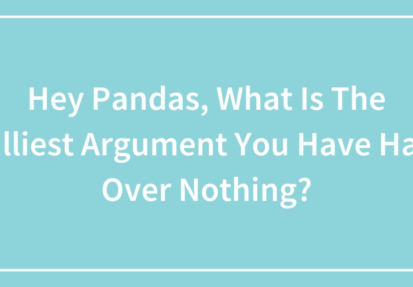 Hey Pandas, What Is The Silliest Argument You Have Had Over Nothing?