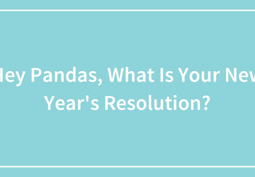 Hey Pandas, What Is Your New Year’s Resolution?