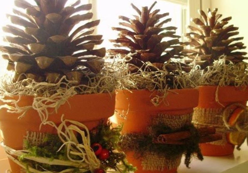 How to Make DIY Pine Cone Trees For Winter Decor