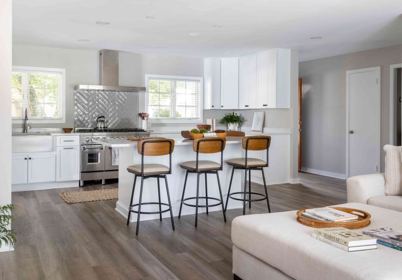 How to Mix Wood and White Trim for a Complementary Look