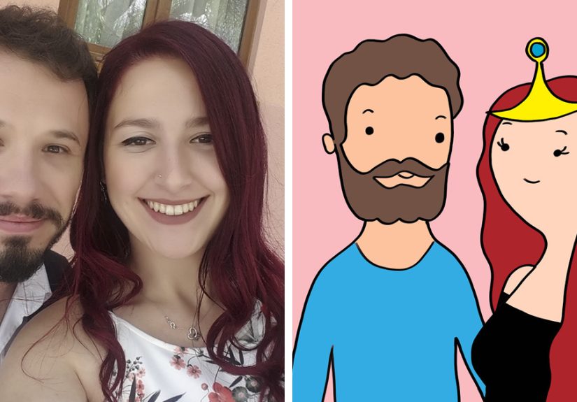 I Surprised My Boyfriend By Drawing These 10 Illustrations Featuring Us As Our Favorite Cartoon Characters