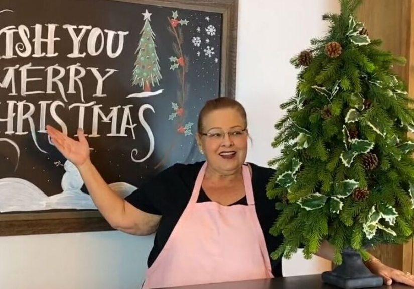 Make a Homemade DIY Christmas Topiary Out of a Tomato Cage
