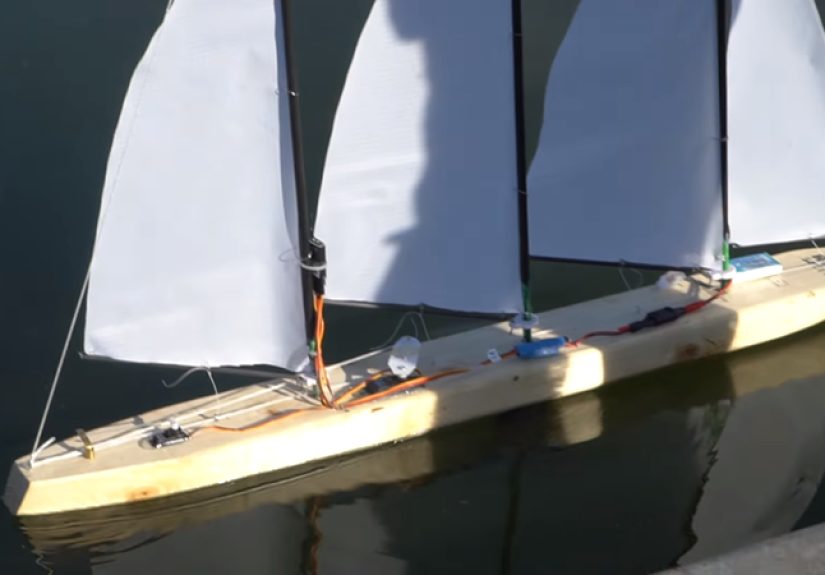 This Radio Control Sailboat Uses 2X4s