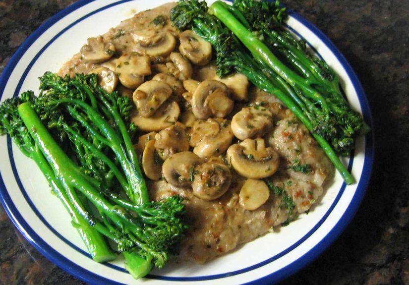 Veal With Lemon and Mushrooms Recipe