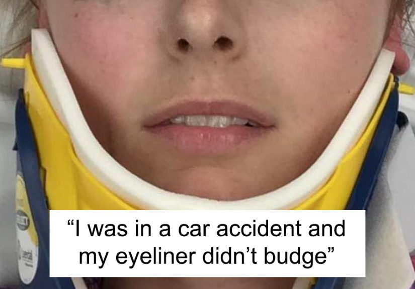 Woman’s Review Of Eyeliner That Stays Intact Through Harrowing Car Accident Goes Viral, And It’s Hilarious