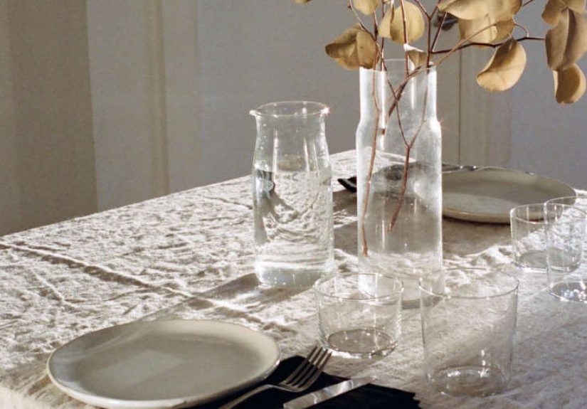 Black Fringe Linen Napkins