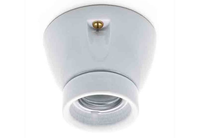 Ceiling Socket Porcelain White