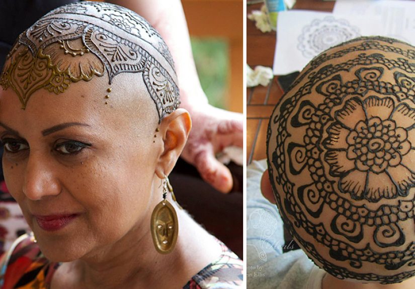Elegant Henna Tattoo Crowns Help Cancer Patients Cope With Their Hair Loss