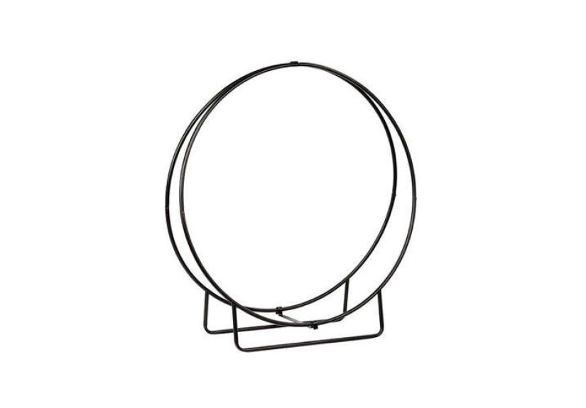 Hoop Fire Wood Holder - Wrought Iron