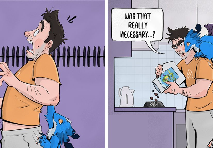 I Created A Heartwarming Webcomic About A Firefighter and His Adorably Difficult Baby Dragon (19 Pics)
