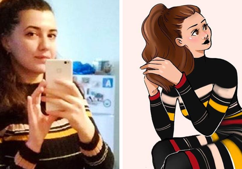 I Noticed That I’ve Been Drawing The Same Face And Features, So I Decided To Turn My Followers Into Illustrated Characters