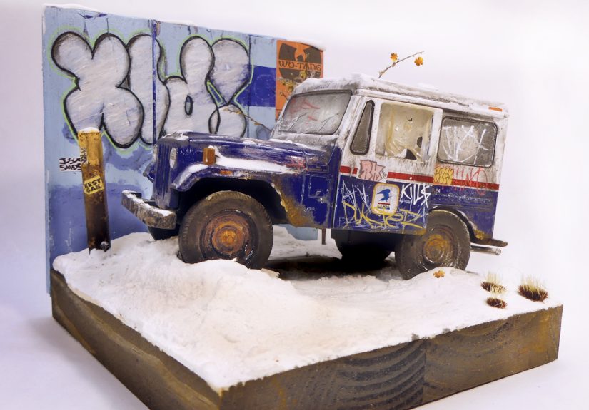 Mini Vintage USPS Truck