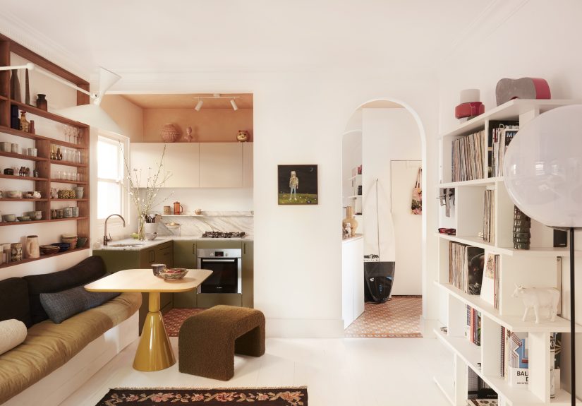 Unconventional Cool: An Aussie Flat in Shades of Avocado and Salmon by YSG