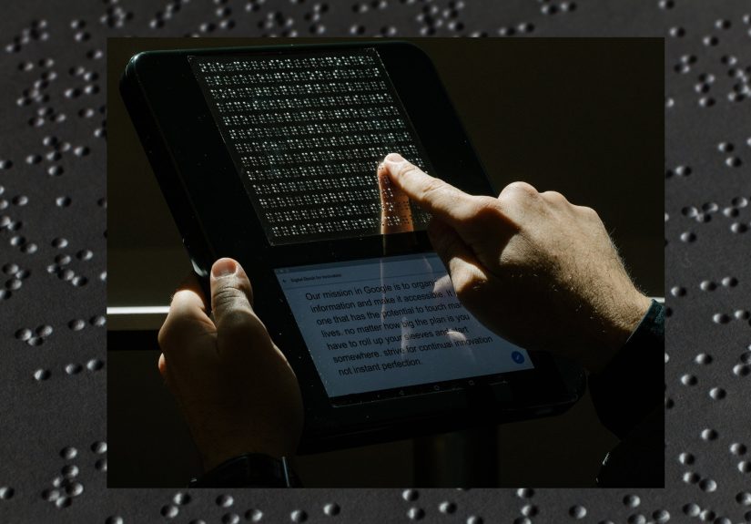 Braille On A Tablet Computer