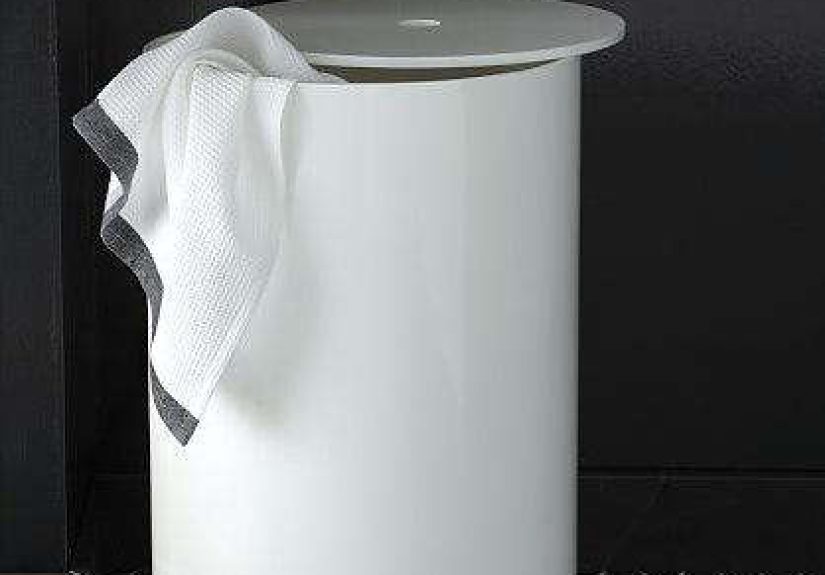 Domestic Science: Lacquer Bath Hamper from West Elm