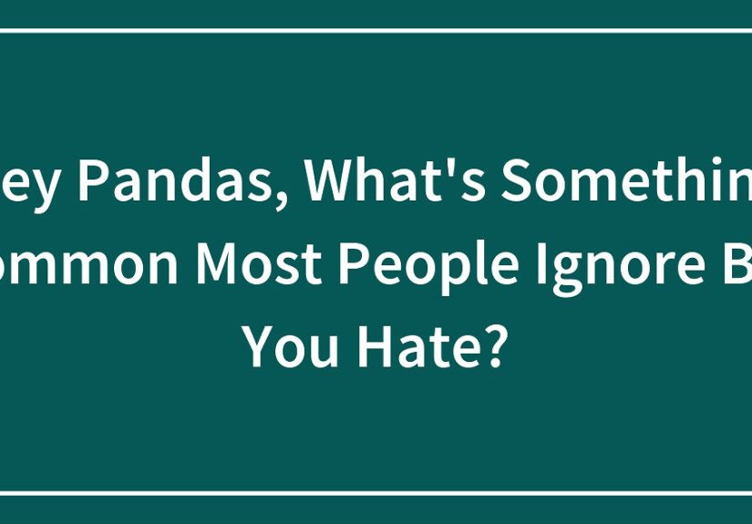 Hey Pandas, What’s Something Common Most People Ignore But You Hate?
