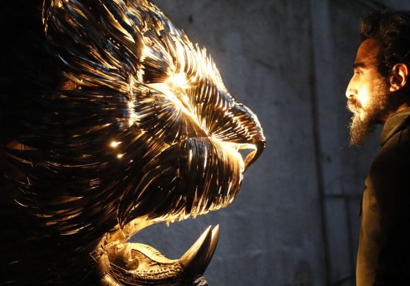 I Made Jaguar, Saber-Tooth Tiger And Lion Sculpture With Hammered Steel (11 Pics)