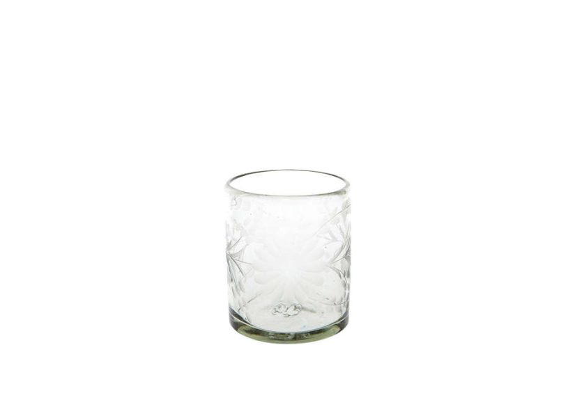 Rose Ann Hall Designs's Etched Mexican Aqua Glass