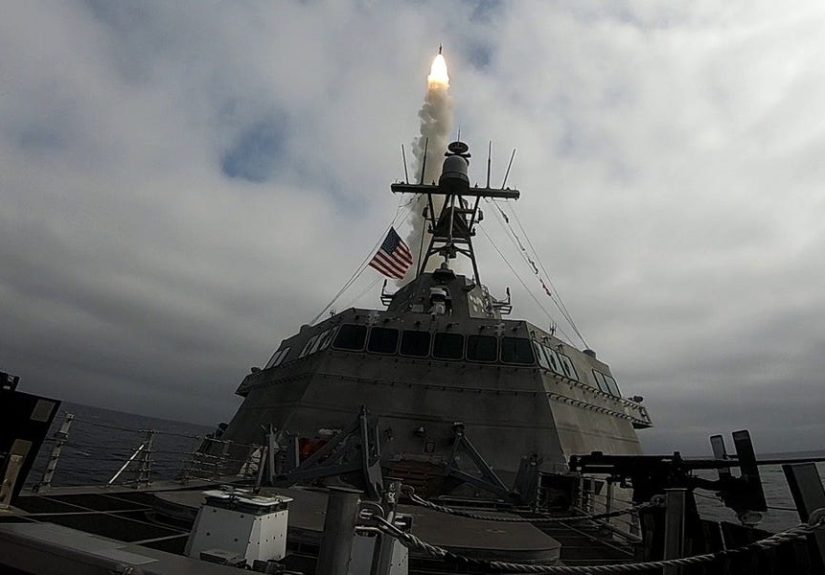 U.S. Navy Test-Fires SM-6 Missile From Tiny Littoral Combat Ship