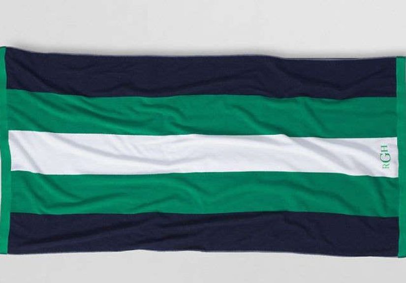 Vertical Rugby Stripe Beach Towel